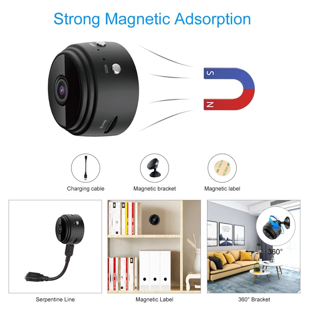 A9 Mini Camera WiFi Wireless Camera - Rechargeable Mini WiFi IP Camera A9 with WDR Sensor